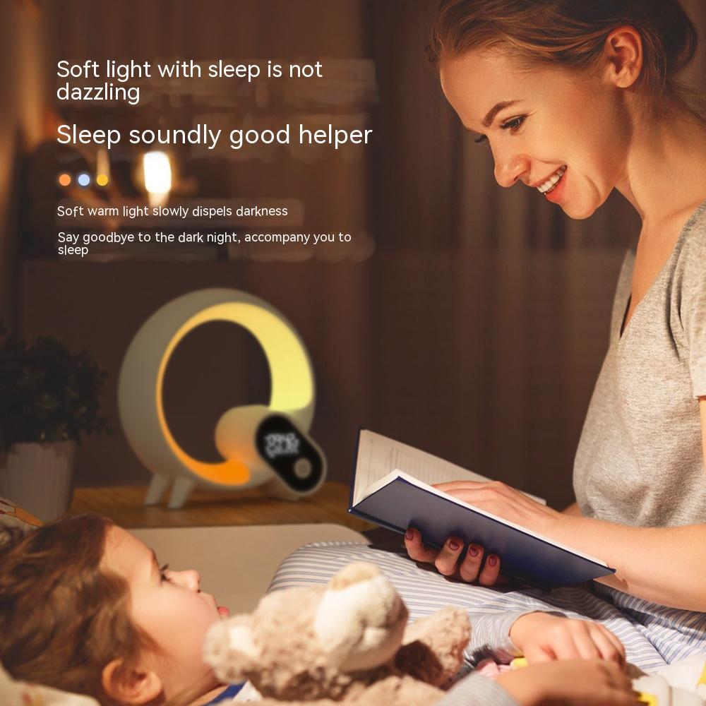 Creative Q Light Sunrise Alarm Clock With Bluetooth Speaker & colourful Atmosphere Light