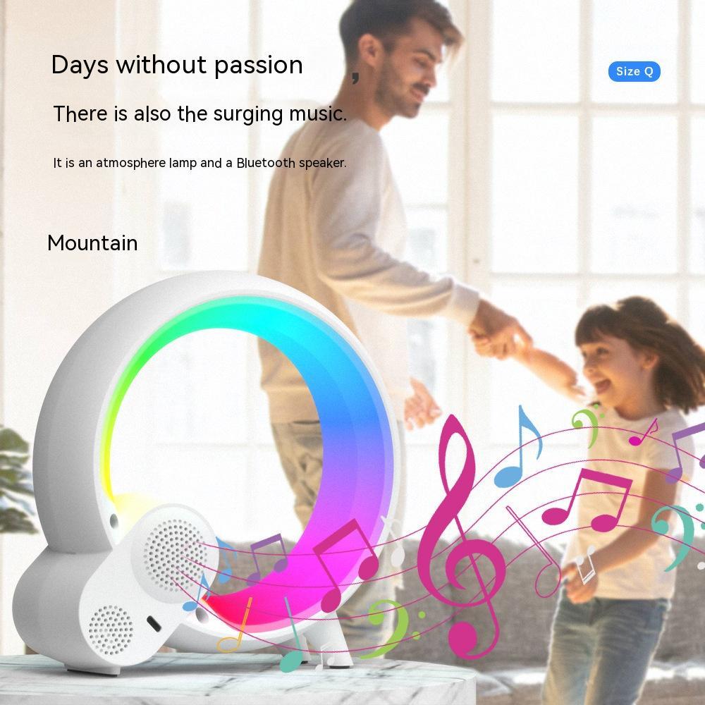 Creative Q Light Sunrise Alarm Clock With Bluetooth Speaker & colourful Atmosphere Light
