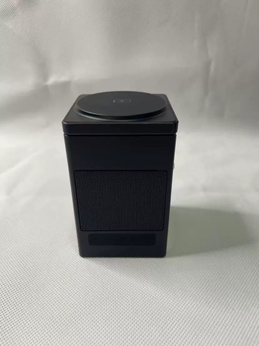 6-in-1 Magnetic Wireless Charger Stand with Bluetooth Speaker & Alarm Clock