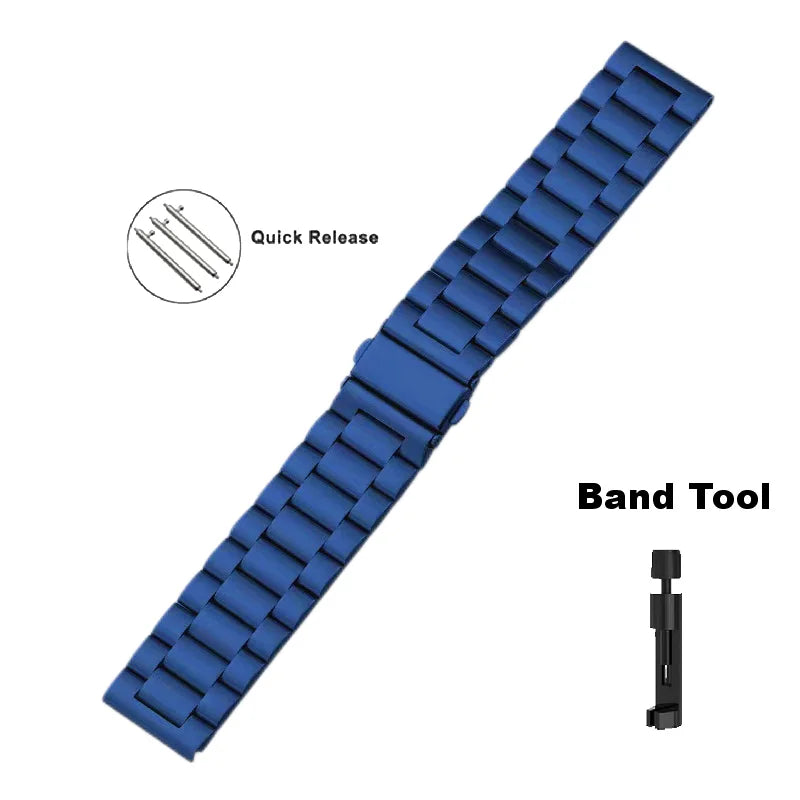 Premium Stainless Steel Strap For Samsung , Huawei , Garmin Watch Series