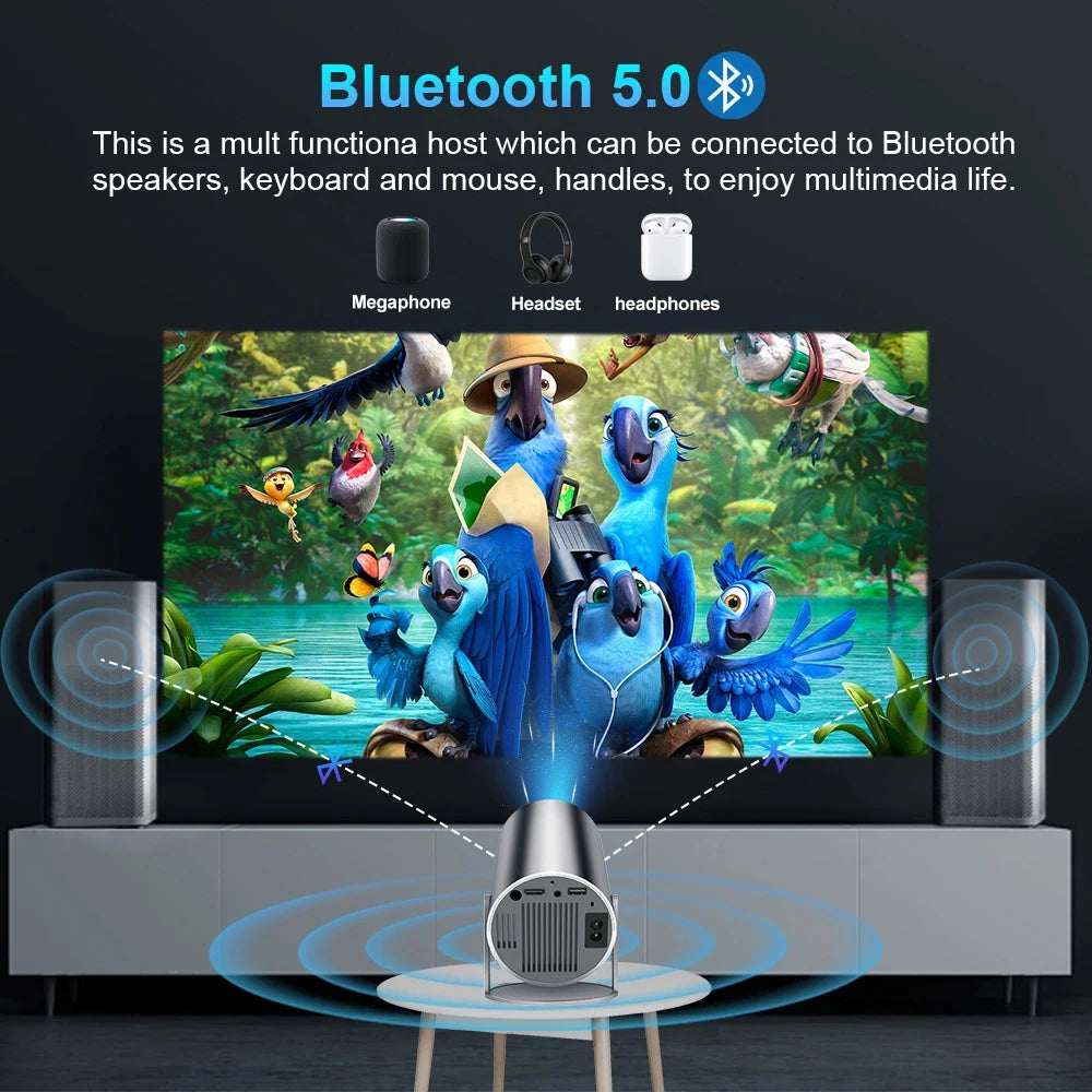 DITONG hy300 pro new Projector 4K Android Wifi 1080P 1280*720P HD Home Cinema Outdoor portable Video movies led mini Projetor