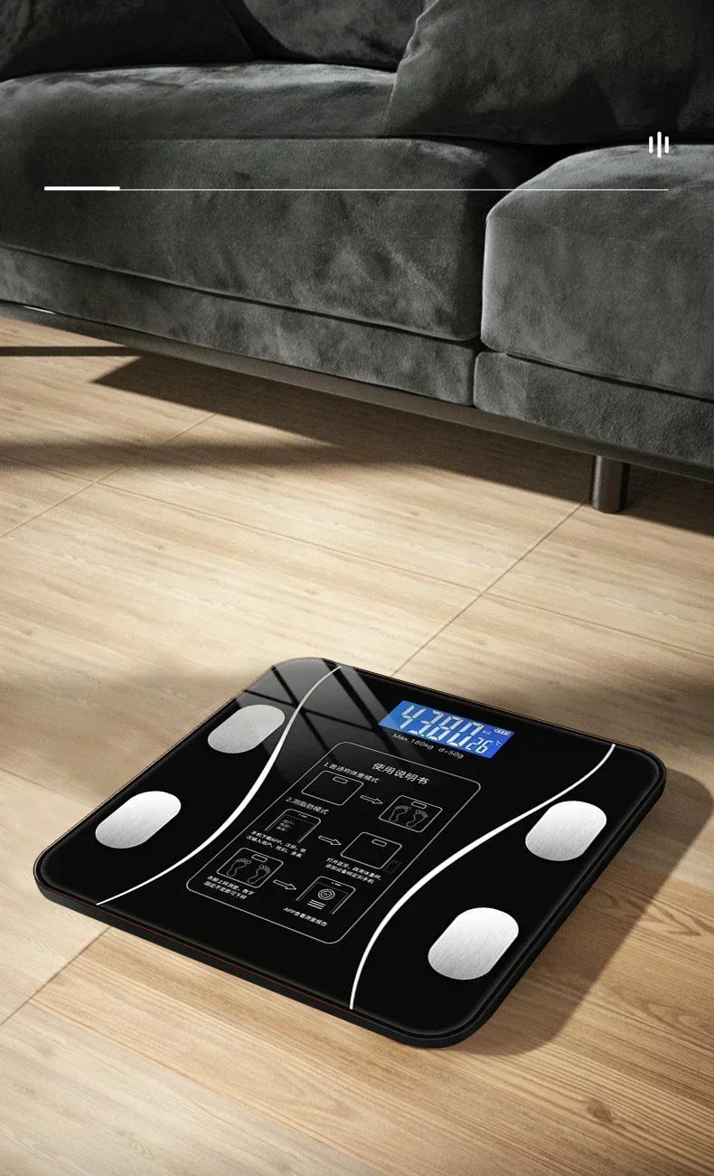Smart Bluetooth Body Fat Scale Weight BMI Analyzer Ultra-Precise Digital Bathroom Scale Fitness Tracker Home Use Health Monitor