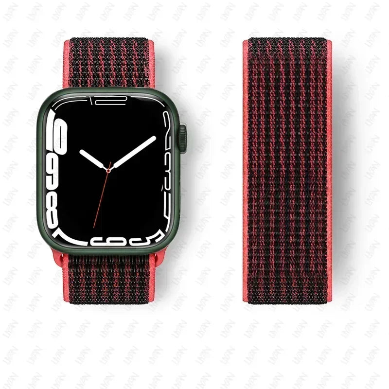 Premium Nylon Strap for Apple Watch 10 42 46mm Ultra2 Serie 9 8 7 SE 6 5 3 49mm 45mm 44mm Bracelet for IWatch 42MM 41MM 40mm 38 Correa
