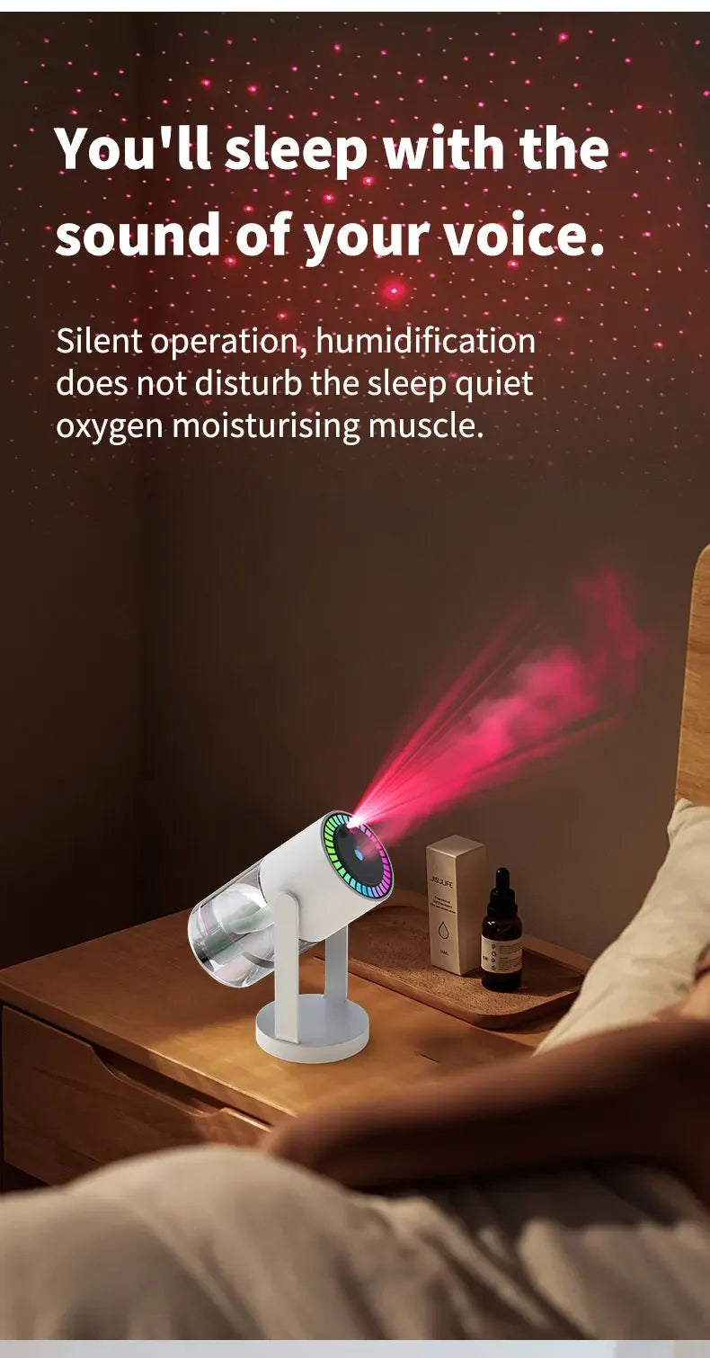 Desktop Air Car Humidifier Projection Starry Sky Top Shaking Head Humidifier Creative Hydration USB Spray Shaking Head Machine