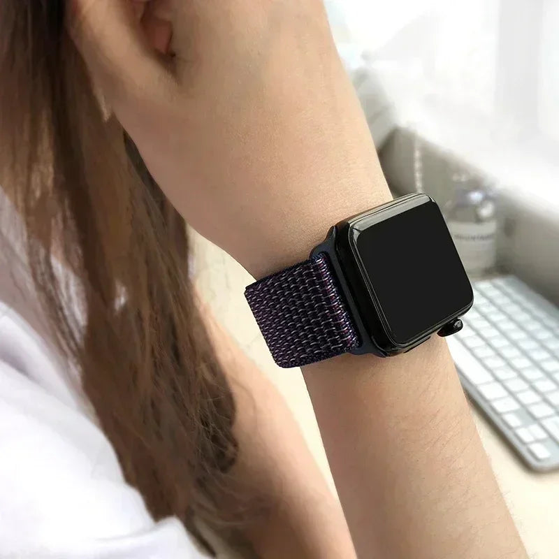 Premium Nylon Strap for Apple Watch 10 42 46mm Ultra2 Serie 9 8 7 SE 6 5 3 49mm 45mm 44mm Bracelet for IWatch 42MM 41MM 40mm 38 Correa