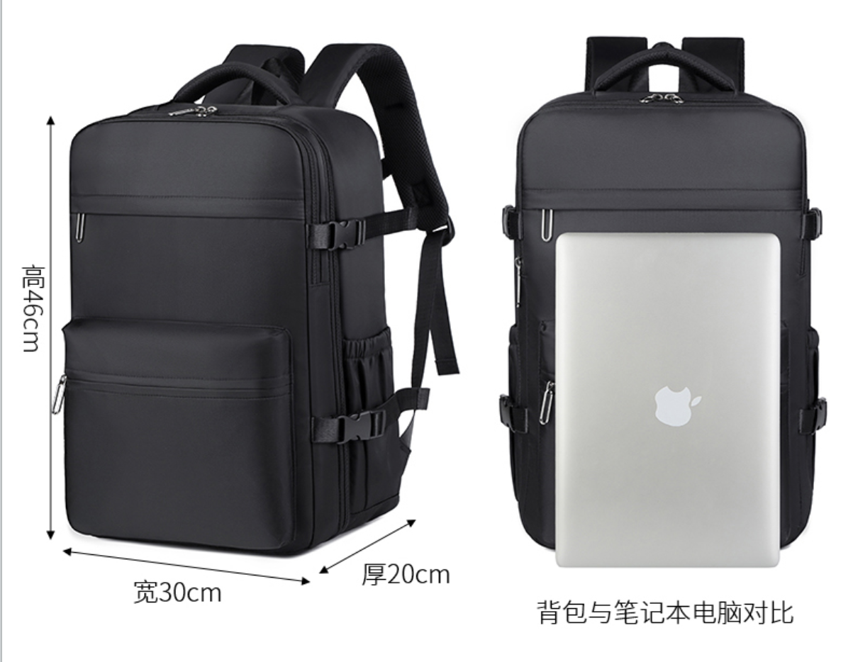 Men Vacuum Compression Backpack Expandable Large Travel Backpack Waterproof