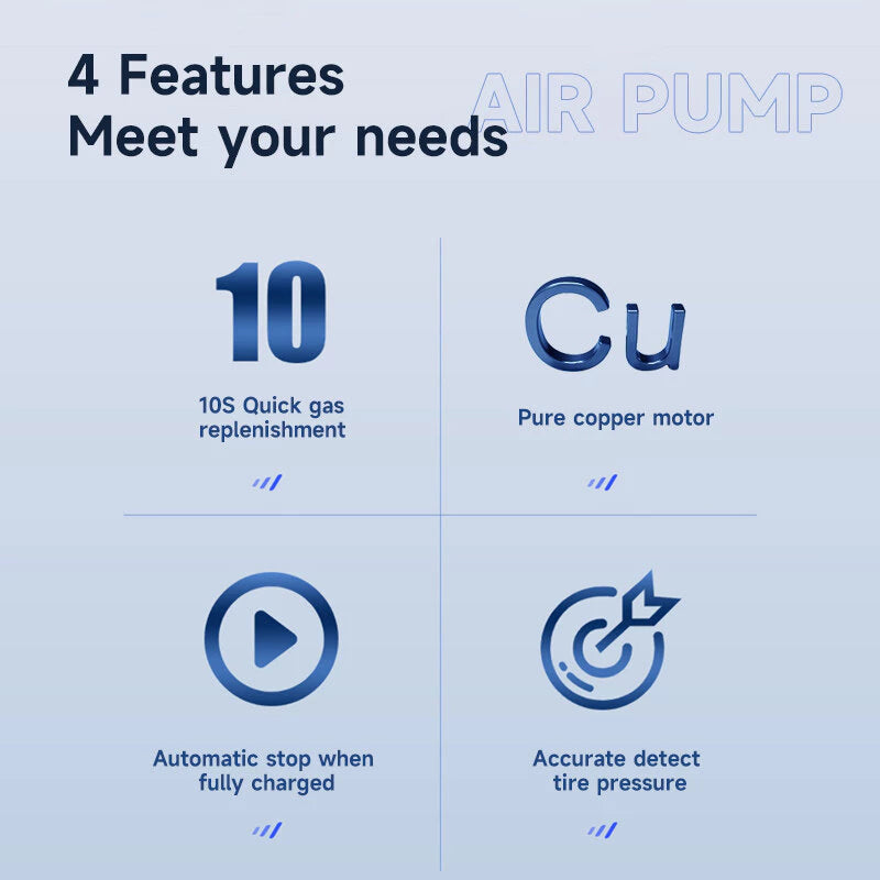 Smart Wireless Tire Inflator / Rechargeable Air Pump For Auto & Bicycle