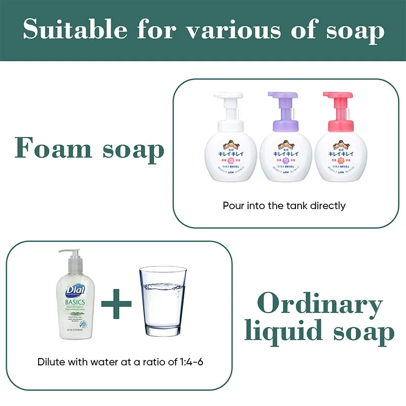 380ml Stainless Auto Handsfree Sensor Touchless Soap Dispenser Kitchen Bathroom