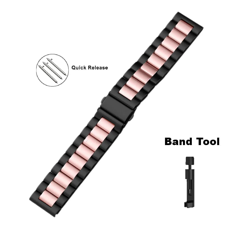 Premium Stainless Steel Strap For Samsung , Huawei , Garmin Watch Series