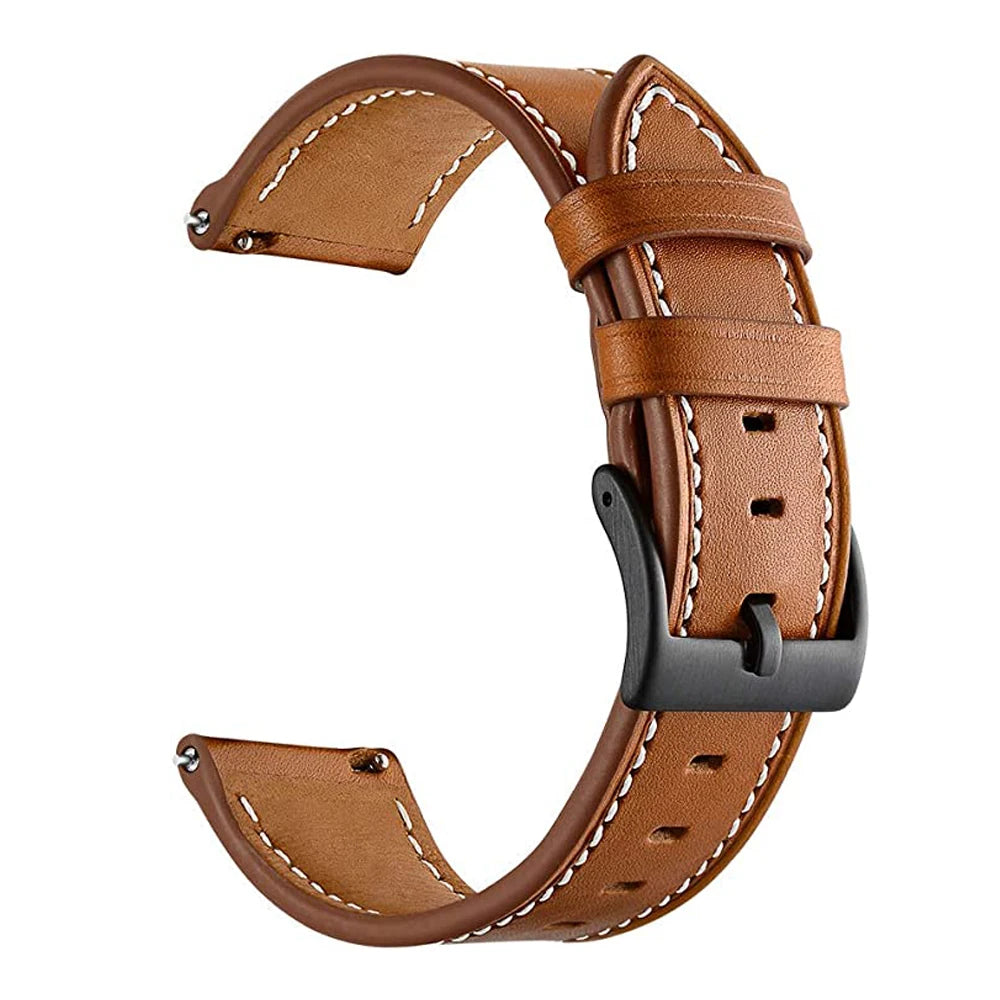 20 22mm Leather Watch Straps For Huawei Watch 4/3/GT3/2 Pro Amazfit GTR 4/GTS 4 47MM 42MM Samsung Galaxy Watch 3 4/5/6 Watchband