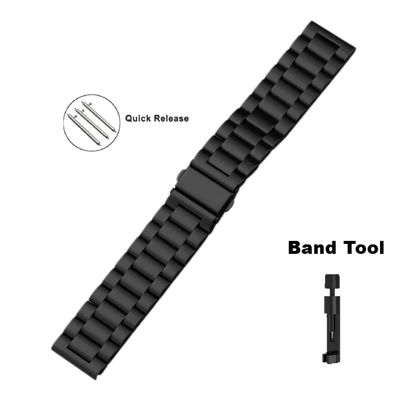Premium Stainless Steel Strap For Samsung , Huawei , Garmin Watch Series