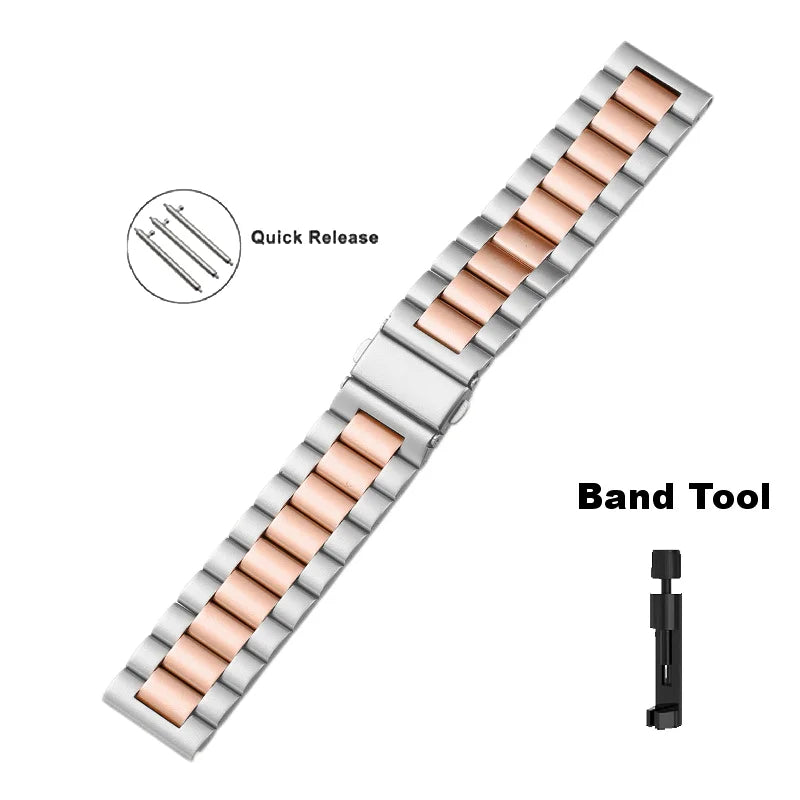 Premium Stainless Steel Strap For Samsung , Huawei , Garmin Watch Series
