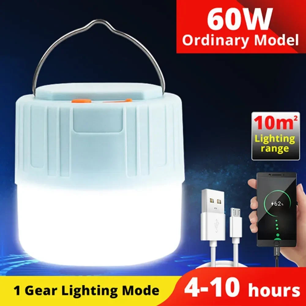 Portable Camping Light Power Bank LED Camping Lanterns With Remote Control Waterproof Outdoor Tent Light Rechargeable Flashlight