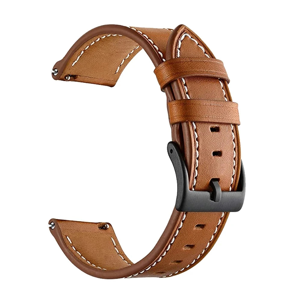 20 22mm Leather Watch Straps For Huawei Watch 4/3/GT3/2 Pro Amazfit GTR 4/GTS 4 47MM 42MM Samsung Galaxy Watch 3 4/5/6 Watchband