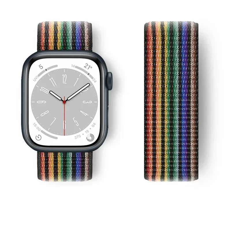 Premium Nylon Strap for Apple Watch 10 42 46mm Ultra2 Serie 9 8 7 SE 6 5 3 49mm 45mm 44mm Bracelet for IWatch 42MM 41MM 40mm 38 Correa