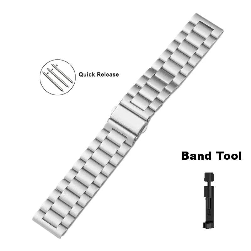 Premium Stainless Steel Strap For Samsung , Huawei , Garmin Watch Series