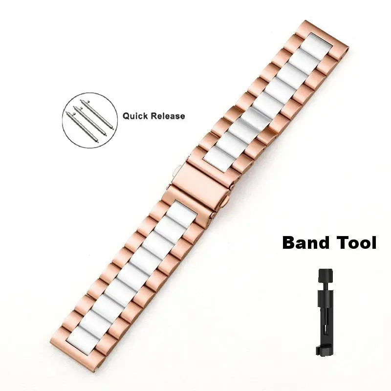Premium Stainless Steel Strap For Samsung , Huawei , Garmin Watch Series
