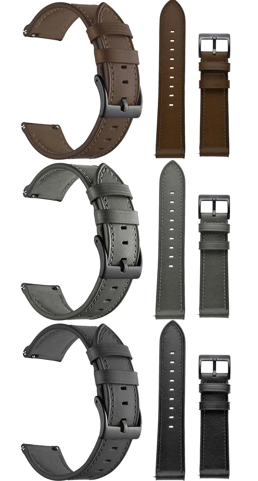 20 22mm Leather Watch Straps For Huawei Watch 4/3/GT3/2 Pro Amazfit GTR 4/GTS 4 47MM 42MM Samsung Galaxy Watch 3 4/5/6 Watchband