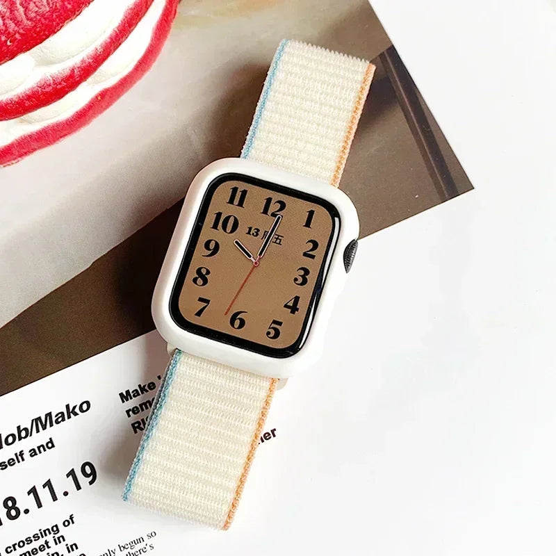 Premium Nylon Strap for Apple Watch 10 42 46mm Ultra2 Serie 9 8 7 SE 6 5 3 49mm 45mm 44mm Bracelet for IWatch 42MM 41MM 40mm 38 Correa
