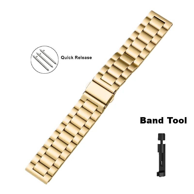 Premium Stainless Steel Strap For Samsung , Huawei , Garmin Watch Series