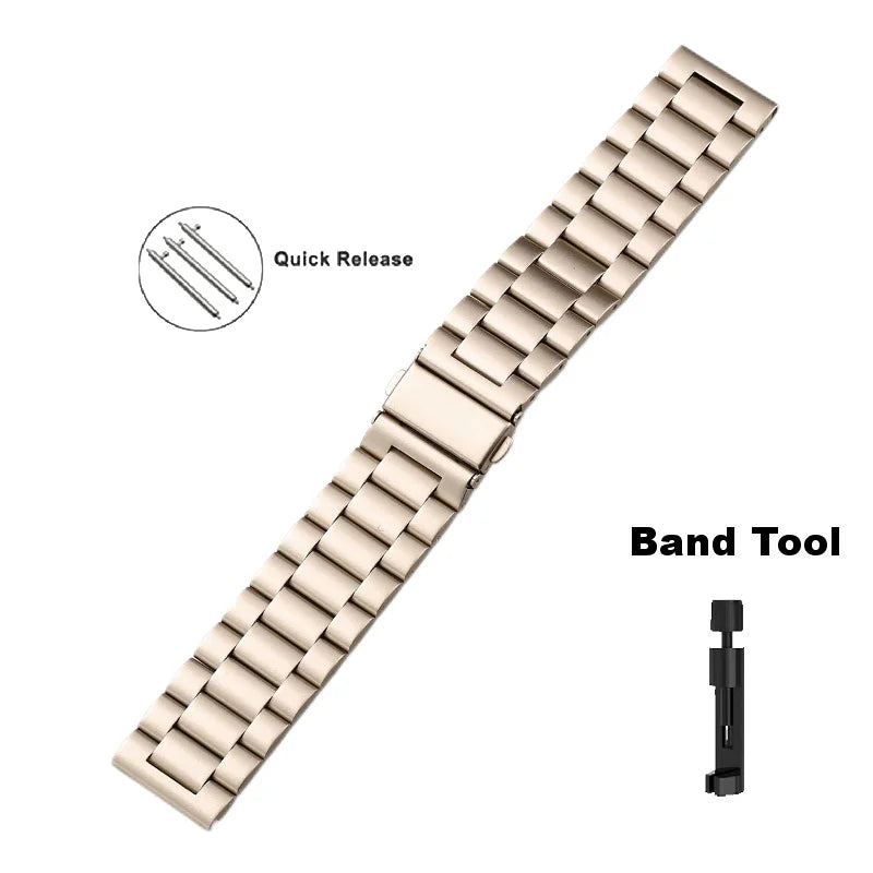 Premium Stainless Steel Strap For Samsung , Huawei , Garmin Watch Series