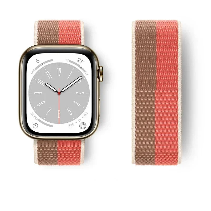 Premium Nylon Strap for Apple Watch 10 42 46mm Ultra2 Serie 9 8 7 SE 6 5 3 49mm 45mm 44mm Bracelet for IWatch 42MM 41MM 40mm 38 Correa