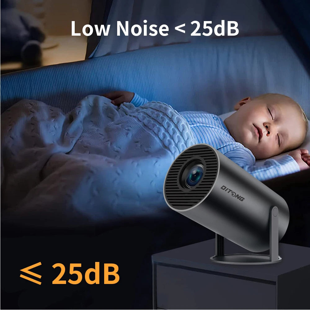 DITONG hy300 pro new Projector 4K Android Wifi 1080P 1280*720P HD Home Cinema Outdoor portable Video movies led mini Projetor