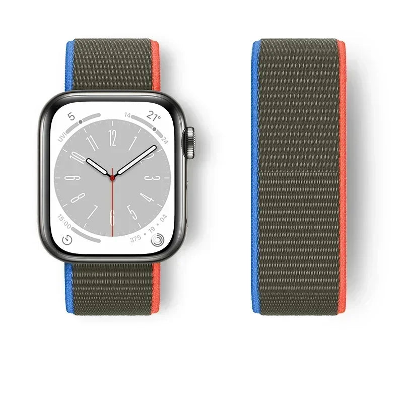 Premium Nylon Strap for Apple Watch 10 42 46mm Ultra2 Serie 9 8 7 SE 6 5 3 49mm 45mm 44mm Bracelet for IWatch 42MM 41MM 40mm 38 Correa