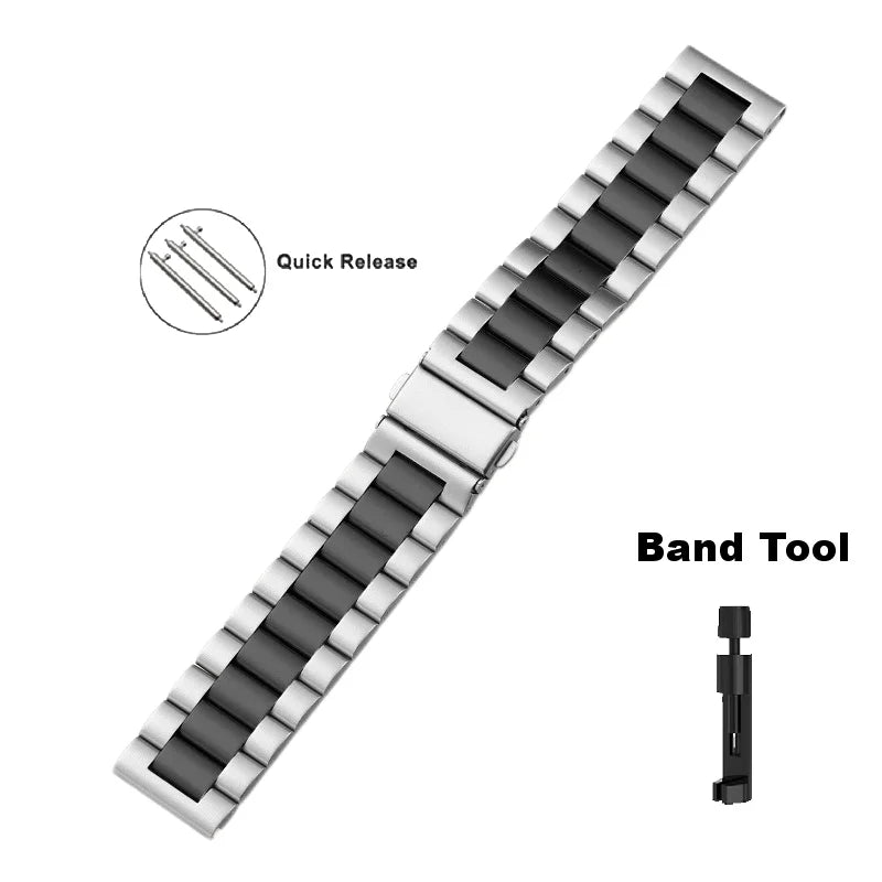 Premium Stainless Steel Strap For Samsung , Huawei , Garmin Watch Series