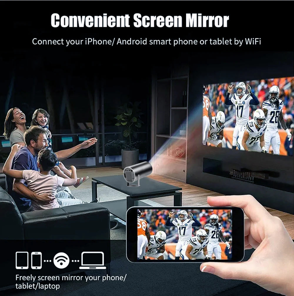 DITONG hy300 pro new Projector 4K Android Wifi 1080P 1280*720P HD Home Cinema Outdoor portable Video movies led mini Projetor