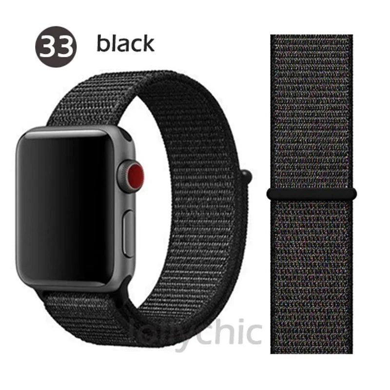 Premium Nylon Strap for Apple Watch 10 42 46mm Ultra2 Serie 9 8 7 SE 6 5 3 49mm 45mm 44mm Bracelet for IWatch 42MM 41MM 40mm 38 Correa